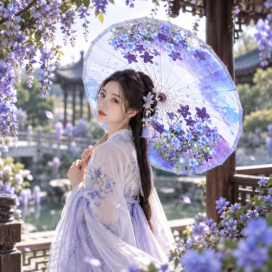 LunchMuse Artisan Silk Parasol