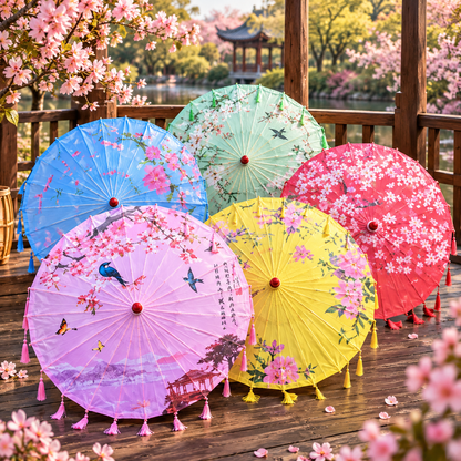 LunchMuse Heritage Silk Parasol