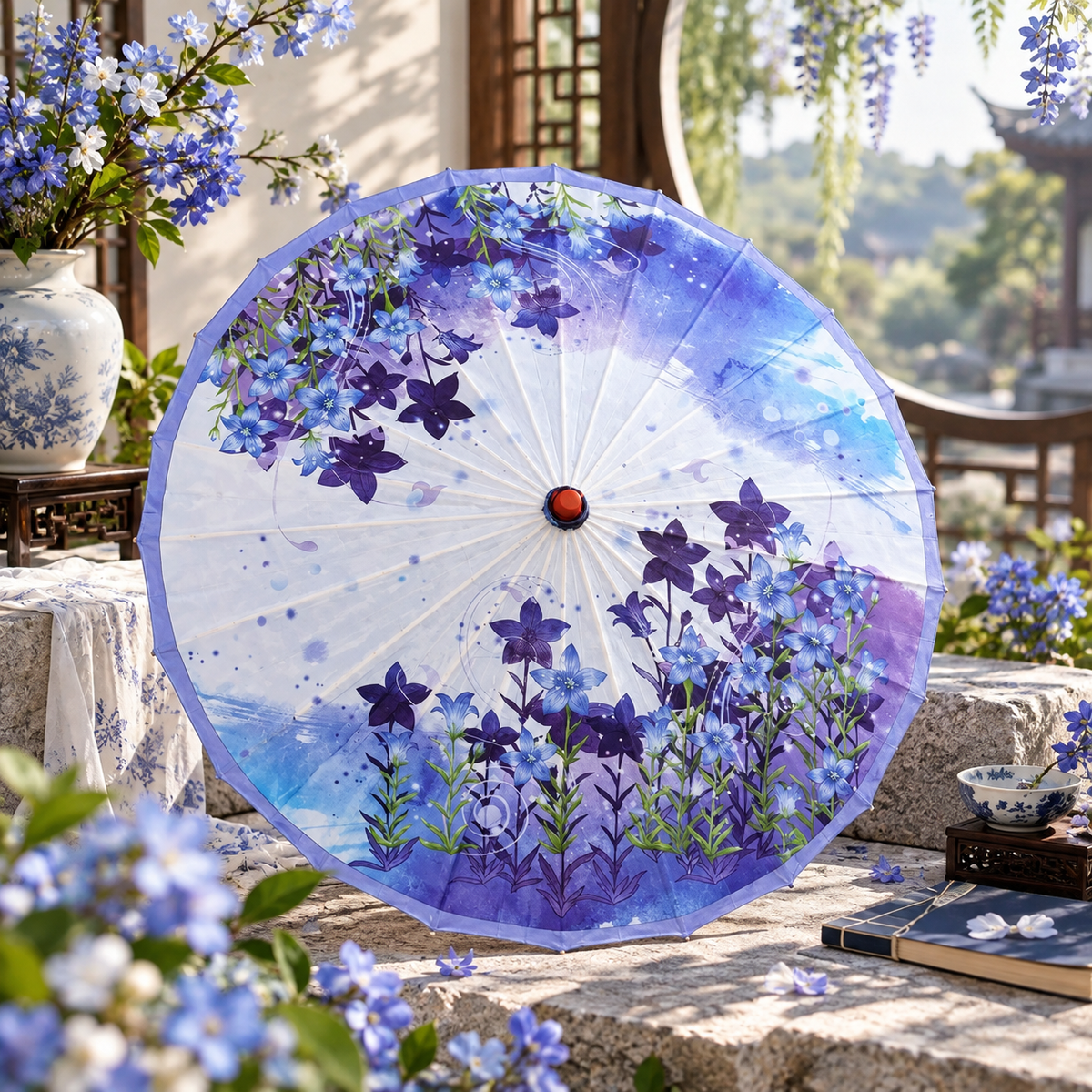 LunchMuse Artisan Silk Parasol