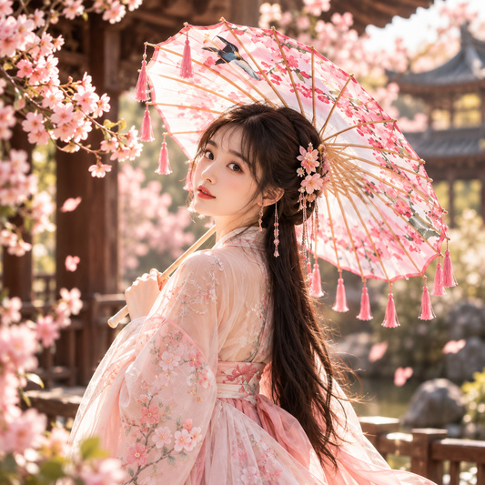 LunchMuse Blossom Silk Parasol