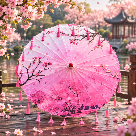 LunchMuse Heritage Silk Parasol