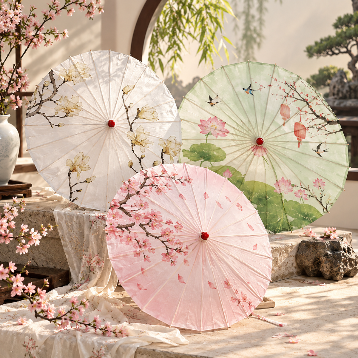 LunchMuse Serenity Bamboo Parasol